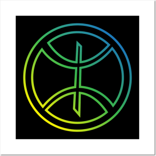 Amazigh Berber Symbol with Circle Posters and Art